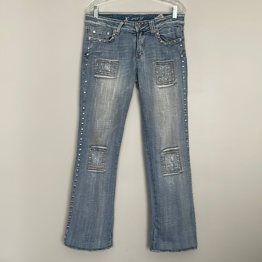 X-ray Vintage Studded & Embellished Bootcut Jeans Size 30